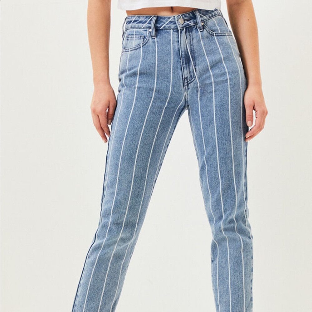 Pacsun striped mom jeans